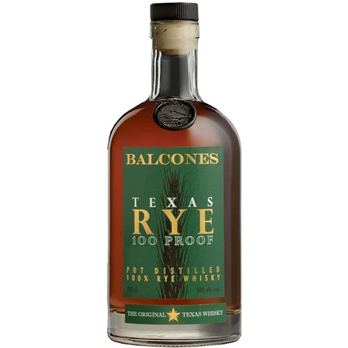 BALCONES TEXAS RYE 100 PROOF WHISKY
